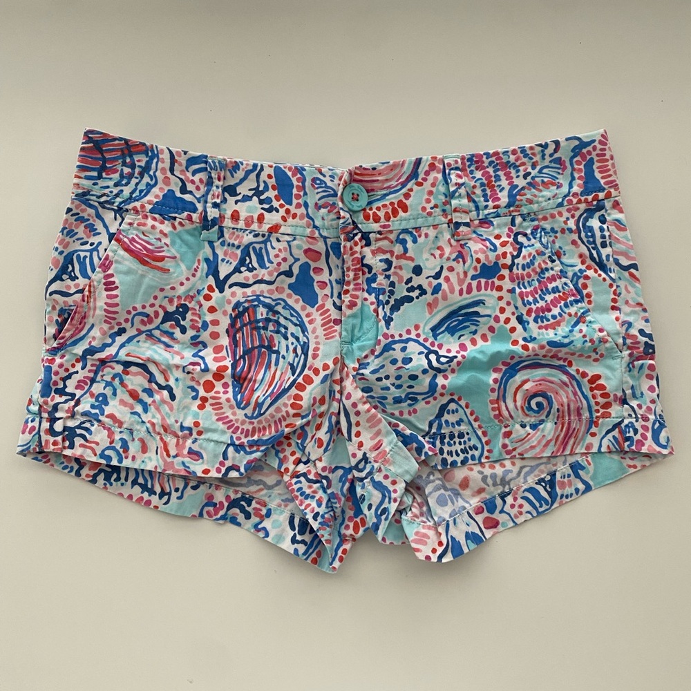Lilly Pulitzer Pink and Blue Cargo Shorts